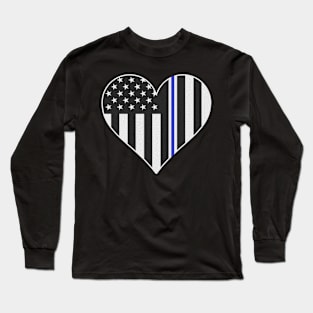 Emergency Medical Services Thin Line Flag Long Sleeve T-Shirt